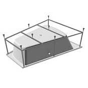 Каркас для ванны Vayer Trinity Гл000006918 170х130