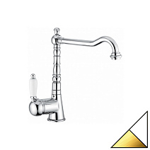 Смеситель Emmevi Laguna 40517BO для кухонной мойки, белый/золото Смеситель Emmevi Laguna 40517BO для кухонной мойки, белый/золото