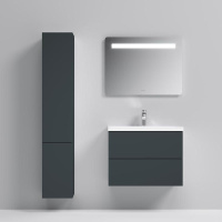 Мебель для ванной Am.Pm Gem M90FHX07522GM 75 с 2 ящиками, графит матовый