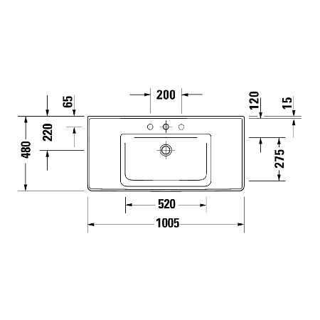 Раковина Duravit D-Neo 2367100000 100x48 белый 