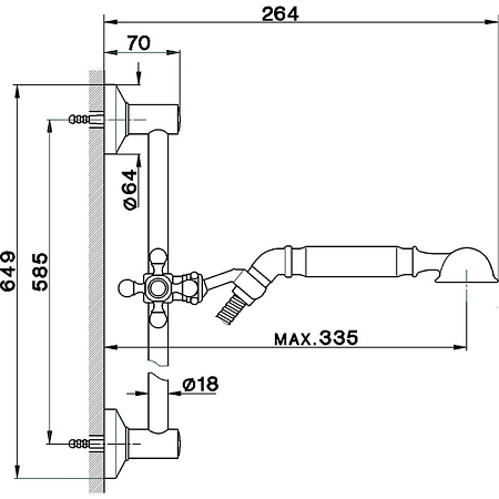 Душевой гарнитур Cisal Shower AR00311224 золото
