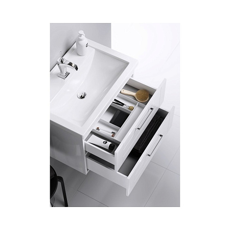 Мебель для ванной Aqwella Манчестер MAN01072 70 подвесная, шкаф-зеркало, белый