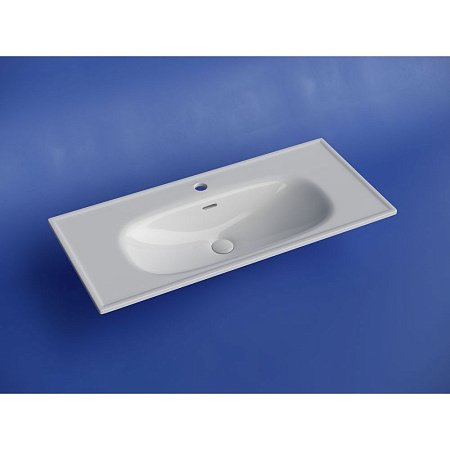 Раковина накладная Ceramicanova Sabo CN13003 100x46x13 белый