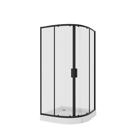Душевой уголок Niagara Nova NG-6807-08 BLACK 100х100 четверть круга, черный