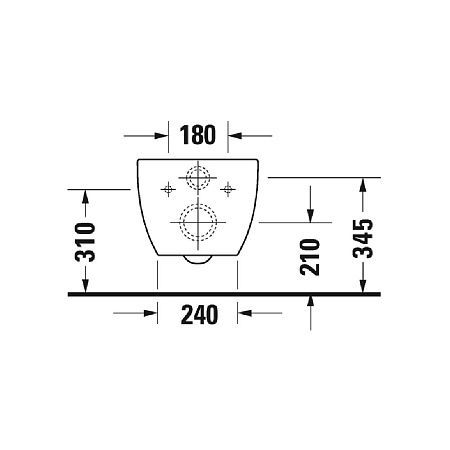 Чаша для подвесного унитаза Duravit Architec 2572092000