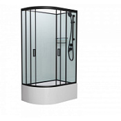 Душевая кабина Frank F412/2R Black 120*80 без крыши, черный Душевая кабина Frank F412/2R Black 120*80 без крыши, черный