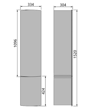 Шкаф-пенал Velvex Iva 110 белый