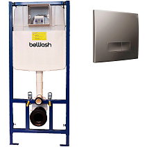 Инсталляция с кнопкой смыва beWash Neox BW74+P04MC хром матовый Инсталляция с кнопкой смыва beWash Neox BW74+P04MC хром матовый