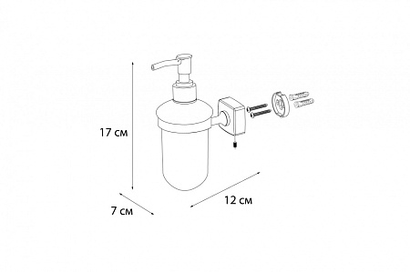 Дозатор для жидкого мыла Fixsen Kvadro FX-61312 хром