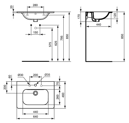 Раковина Ideal Standard Active T054701 64