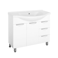 Тумба с раковиной Style Line Жасмин 100 3 ящика, белый