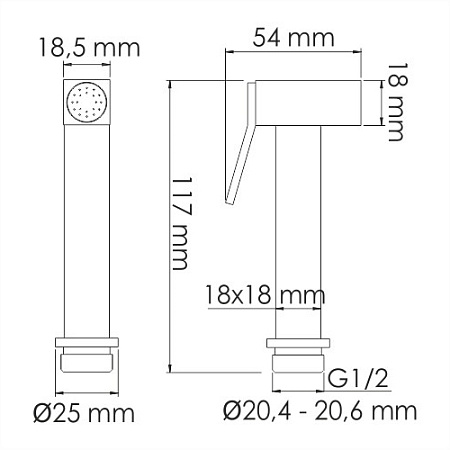 Гигиенический душ WasserKRAFT A136