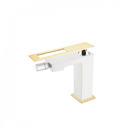 Смеситель Boheme Q 146-WG для биде, белый/золото