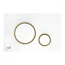 Кнопка смыва AlcaPlast THIN M775  белый, золотой