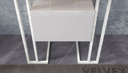 Тумба Velvex Gelou 45 белая глянцевая