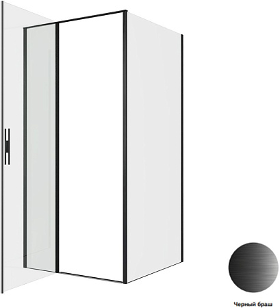 Душевой уголок Allen Brau Priority 3.31030.BBA + 3.31048.BBA 100x100 черный браш