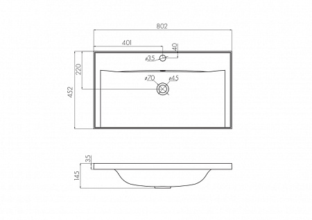 Мебельная раковина Aquaton Айрис 1A722931AG010 80
