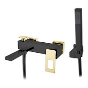 Смеситель Boheme Q 143-BG для ванны с душем, черный/золото