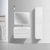 Мебель для ванной Vincea Mia Slim VMC-2MC900S1GW 90 подвесная, 2 выкатных ящика, G.White