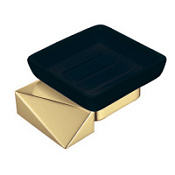 Мыльница Boheme New Venturo 10313-G-B настенная, золото/черный