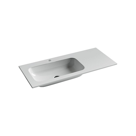 Раковина накладная Ceramica Nova Grace CN7014 102x47x15 чаша слева, белый