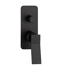 Смеситель IB Rubinetterie Wave EWA310NP для ванны с душем, черный матовый Смеситель IB Rubinetterie Wave EWA310NP для ванны с душем, черный матовый