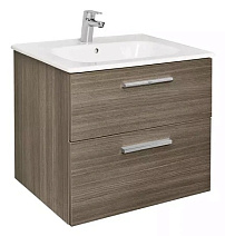 Тумба с раковиной Roca Victoria A857468402 60 см, 2 ящика, городской дуб Тумба с раковиной Roca Victoria A857468402 60 см, 2 ящика, городской дуб