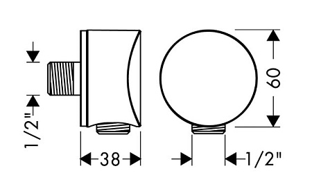 Шланговое подключение Hansgrohe Fixfit 27453000 хром