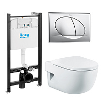 Унитаз Roca Meridian 893104110 + инсталляция + кнопка ПЭК