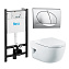 Унитаз Roca Meridian 893104110 + инсталляция + кнопка ПЭК - фото 1