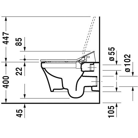 Унитаз подвесной Duravit P3 Comforts 2561590000 Rimless