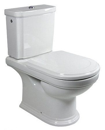 Унитаз-компакт Villeroy & Boch Hommage 666210R1 CeramicPlus альпийский белый/лаутнь