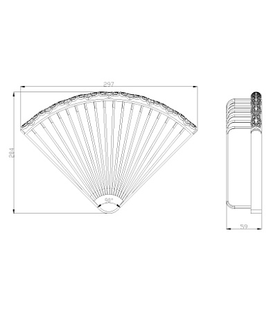 Полка Lemark Jasmine LM6681ORB черная бронза