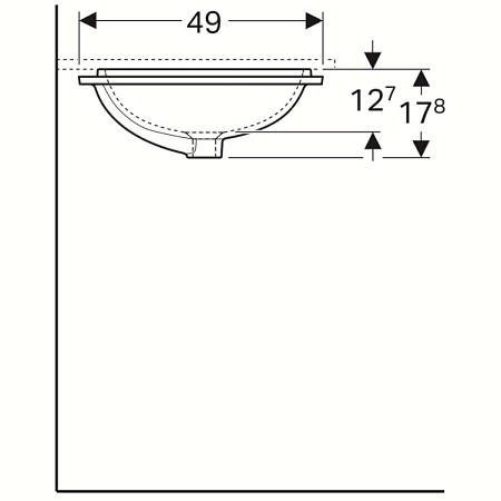 Раковина Geberit Variform 500.764.01.2 50х40 белый