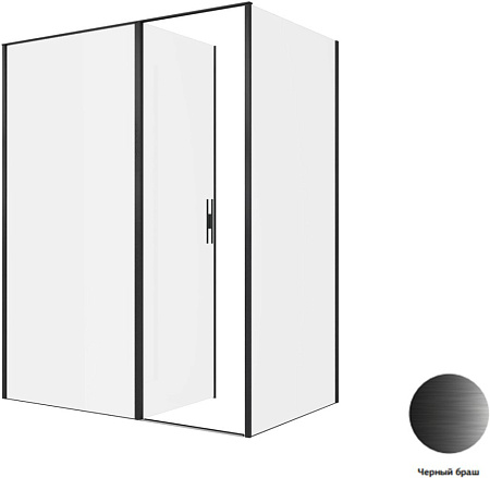 Душевой уголок Allen Brau Priority 3.31039.BBA + 3.31048.BBA 160x100 черный браш