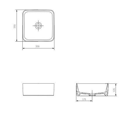 Раковина Cersanit Crea P-UM-CRE35/1-oc-S 35