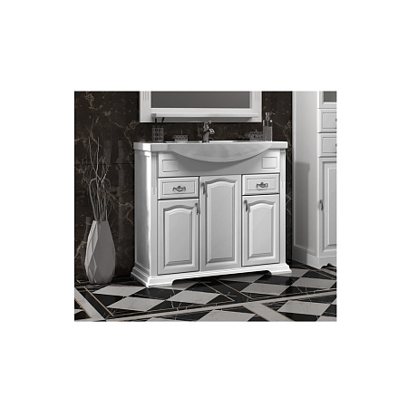 Тумба под раковину Opadiris Риспекто Z0000012537 95 белый матовый с фурнитурой хром