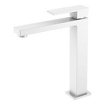 Смеситель Boheme Qubic 472-MW для раковины, высокий, белый матовый