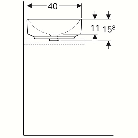 Раковина Geberit Variform 500.771.01.2 55х40 белый