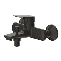 Смеситель Bravat Rhein F6429564BW-01-ENG для ванны с душем, черный матовый