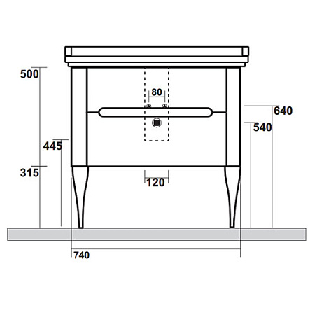 Ножки Kerasan Waldorf 919490cr для тумбы, хром
