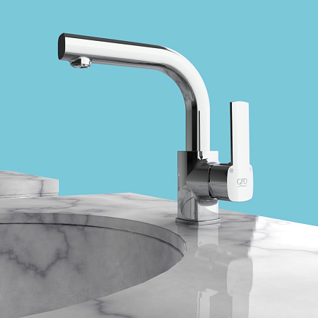 Смеситель GPD Pedra MTL160 для раковины, хром