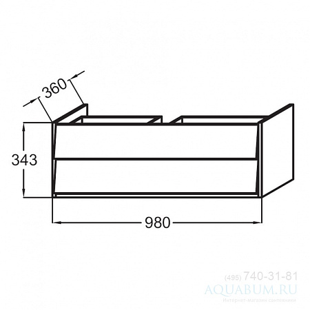 Тумба для комплекта Jacob Delafon Escale EB760-N21 98 см, серый титан 