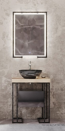 Мебель для ванной Velvex Gelou 65 черная глянцевая