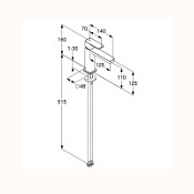 Смеситель для раковины Kludi Renon 422880575 хром