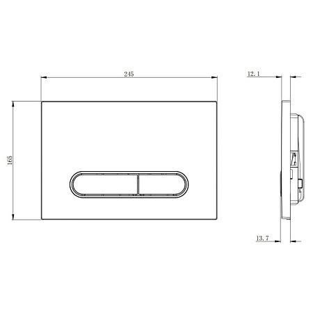 Кнопка смыва Boheme 667-G золото