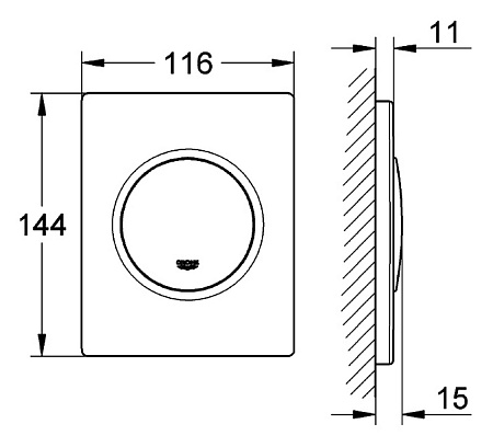 Кнопка смыва Grohe Nova cosmopolitan 38804000 для писсуара