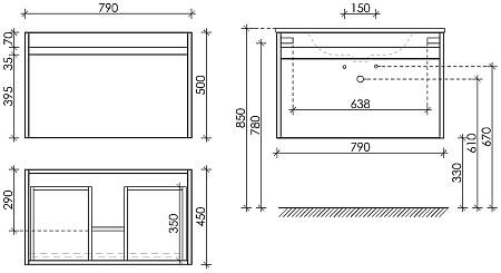 Мебель для ванной Sancos Smart 80 SM80W белый