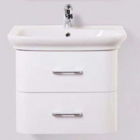 Тумба с раковиной BelBagno Alpina  ALPINA-800-2C-SO-BL  80 bianco lucido, 2 ящика, подвесная