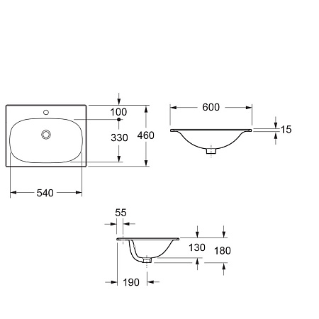 Раковина Cezares Molveno CZR-1923-600 60 белая